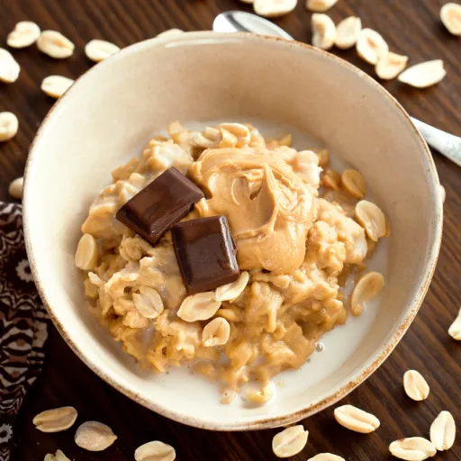 Avena con mantequilla de cacahuete