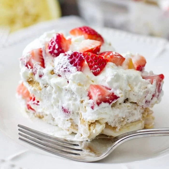 Strawberry Lemonade Ice Box Cake