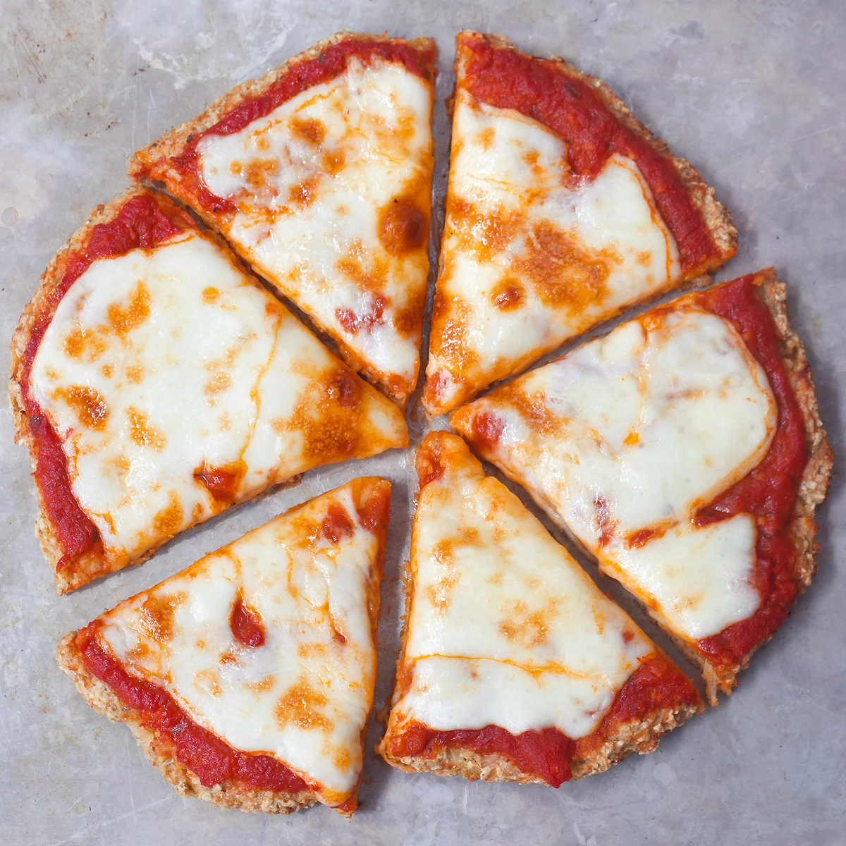 Base de pizza de coliflor