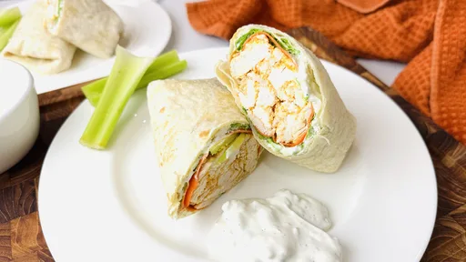 Receta de wrap picante de pollo Buffalo