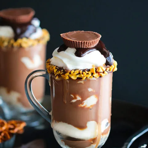 Peanut Butter Hot Chocolate Float