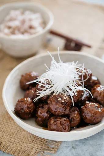 Teriyaki meatballs 照り焼きミートボール