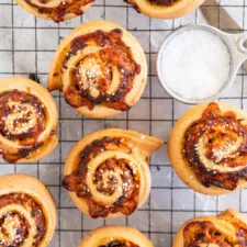 Sharp Cheddar Cheese and Caramelised Onion Brioche Rolls