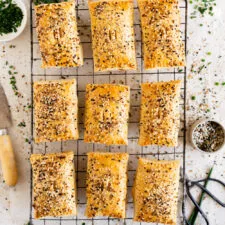 Smoked Salmon and Cream Cheese Hand Pies with Everything Seasoning