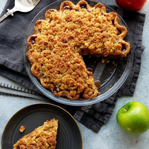 Tarta de manzana con cobertura crujiente