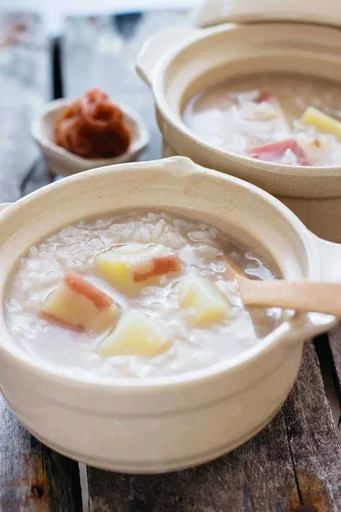 Japanese Rice Porridge with Sweet potato いも茶がゆ