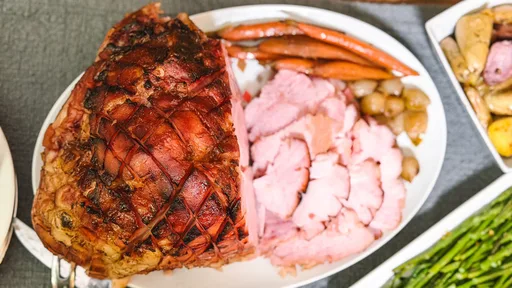 Jamón de Pascua con albaricoque y Kahlúa en olla de cocción lenta