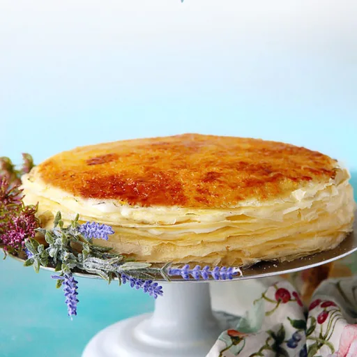 Crème Brûlée Mille Crêpe Cake