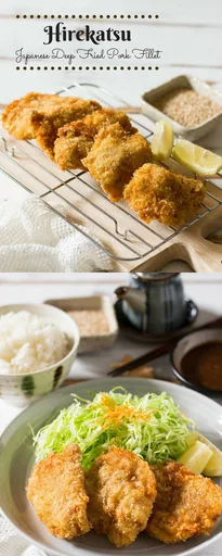 Filetes de cerdo empanados y fritos japoneses