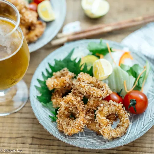Calamares fritos con mayonesa de wasabi