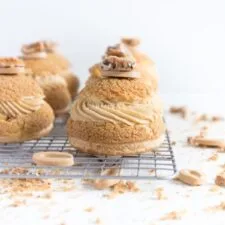Choux au Craquelin with Caramelised White Chocolate Ganache