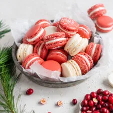 Cranberry and White Chocolate Macarons