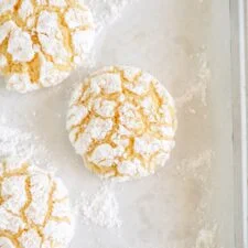 30 Minute Lemon Crinkle Cookies with Fresh Lemon