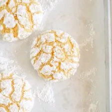 30 Minute Lemon Crinkle Cookies with Fresh Lemon