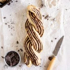 Chocolate, Espresso, and Rye Babka