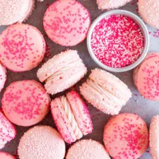 Perfect Pink Macarons with Strawberry Filling