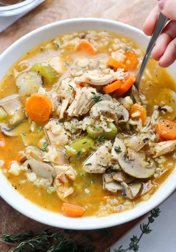 Chicken and Wild Rice Soup (Instant Pot)