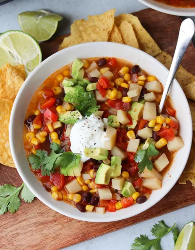 Sopa de Verduras Mexicana en Olla a Presión