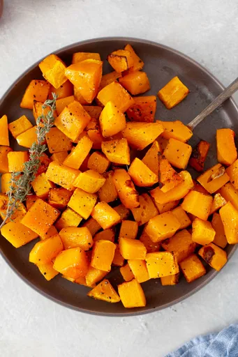 Calabaza butternut en freidora de aire