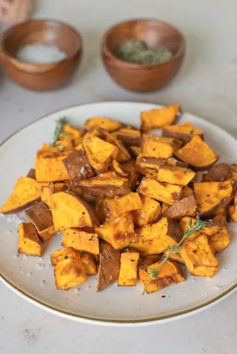 Air Fryer Roasted Sweet Potatoes