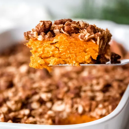 Sweet Potato Casserole with Pecan Streusel