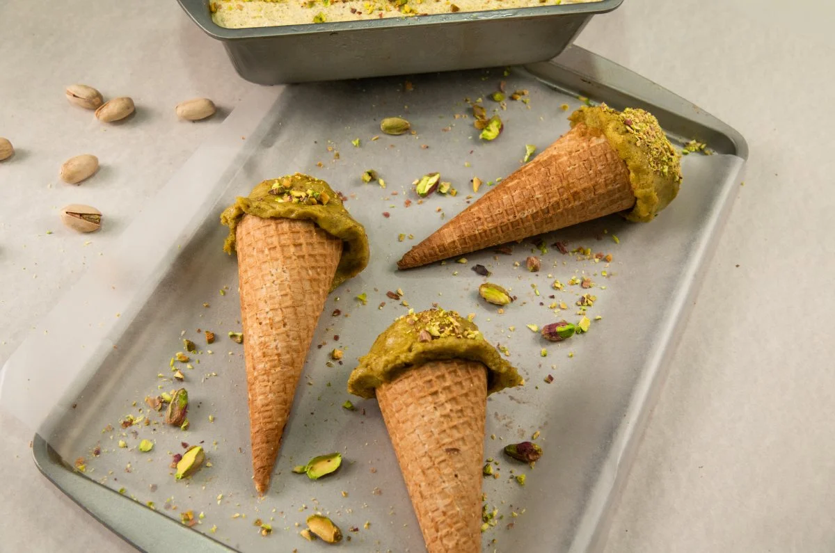 Receta de helado de pistache cremoso fácil y económico