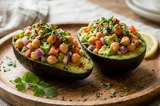 Receta de aguacates rellenos de garbanzos ¡en solo 4 pasos!