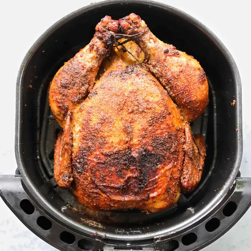 Pollo entero en freidora de aire