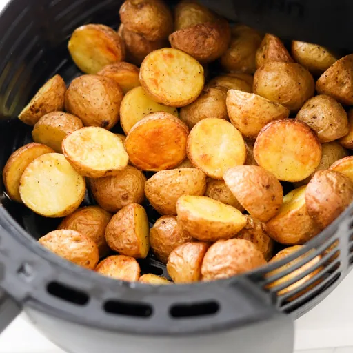 Patatas pequeñas asadas en freidora de aire