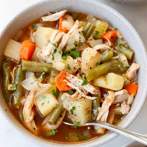 Estofado de pollo en olla de cocción lenta