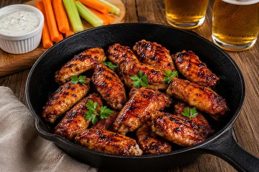 Cómo hacer alitas BBQ en sartén en 30 minutos: Receta fácil