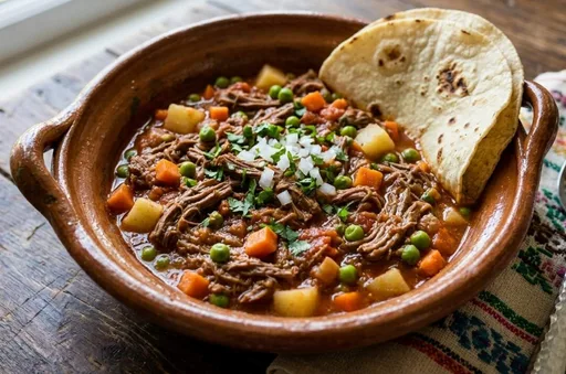 Receta de carne deshebrada a la jardinera para preparar en 30 minutos