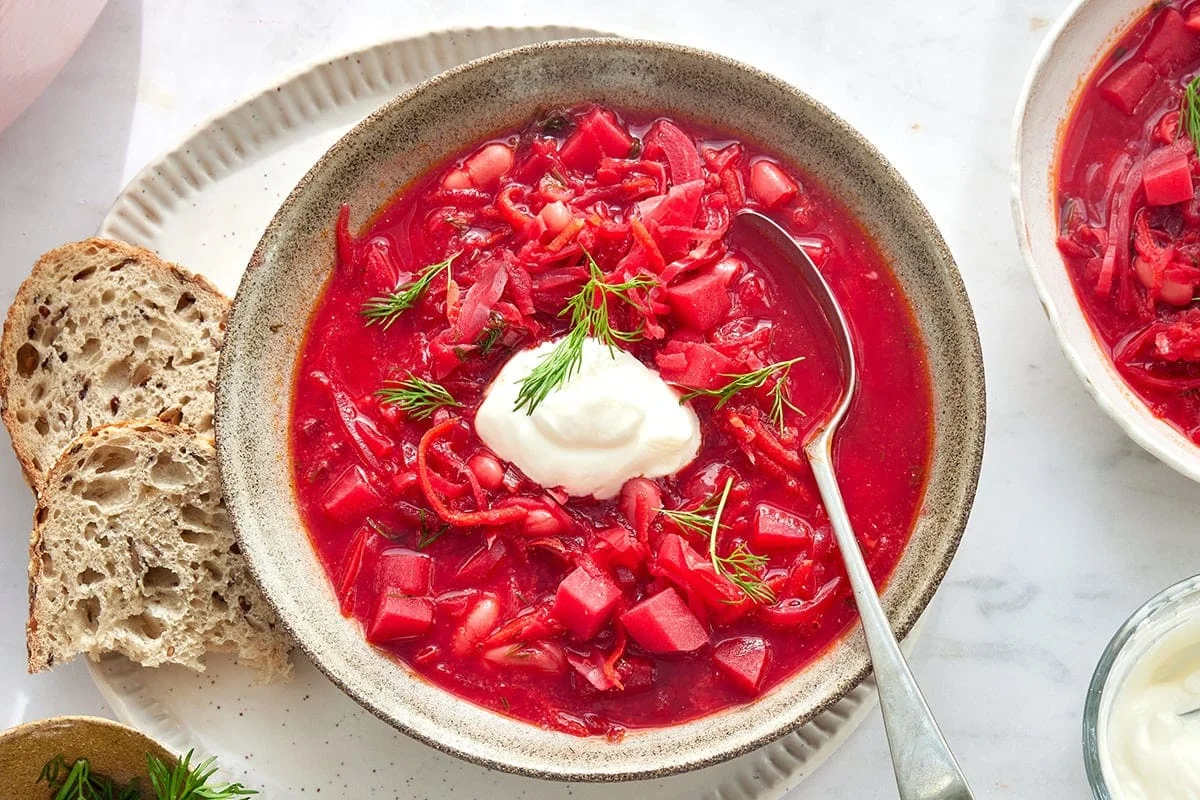 Borscht Recipe (Vegetarian Beet Soup)