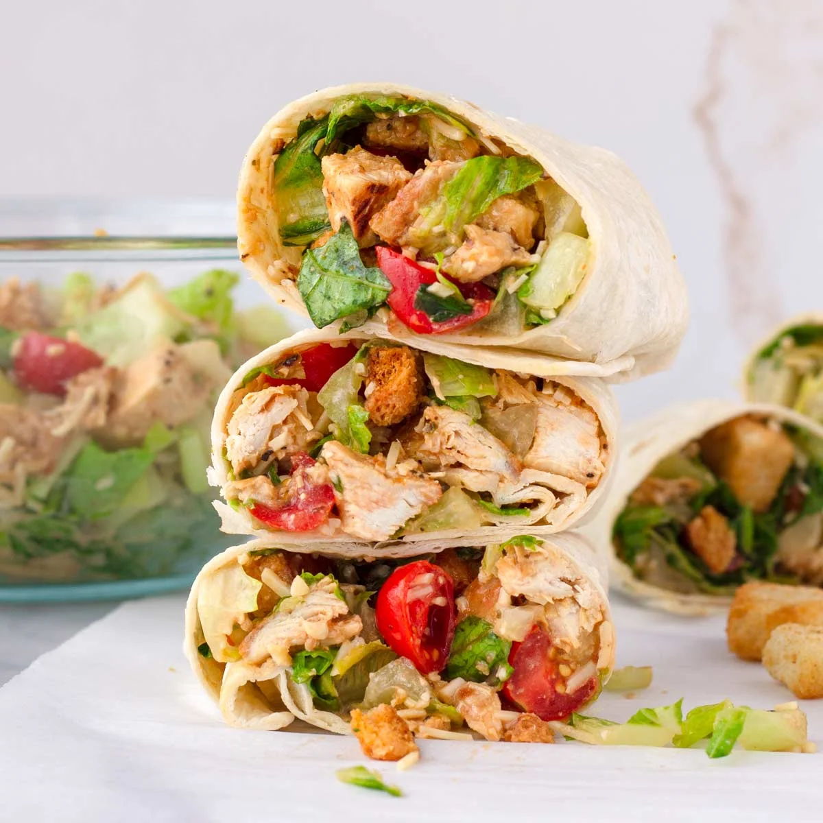 Chicken Caesar Wraps