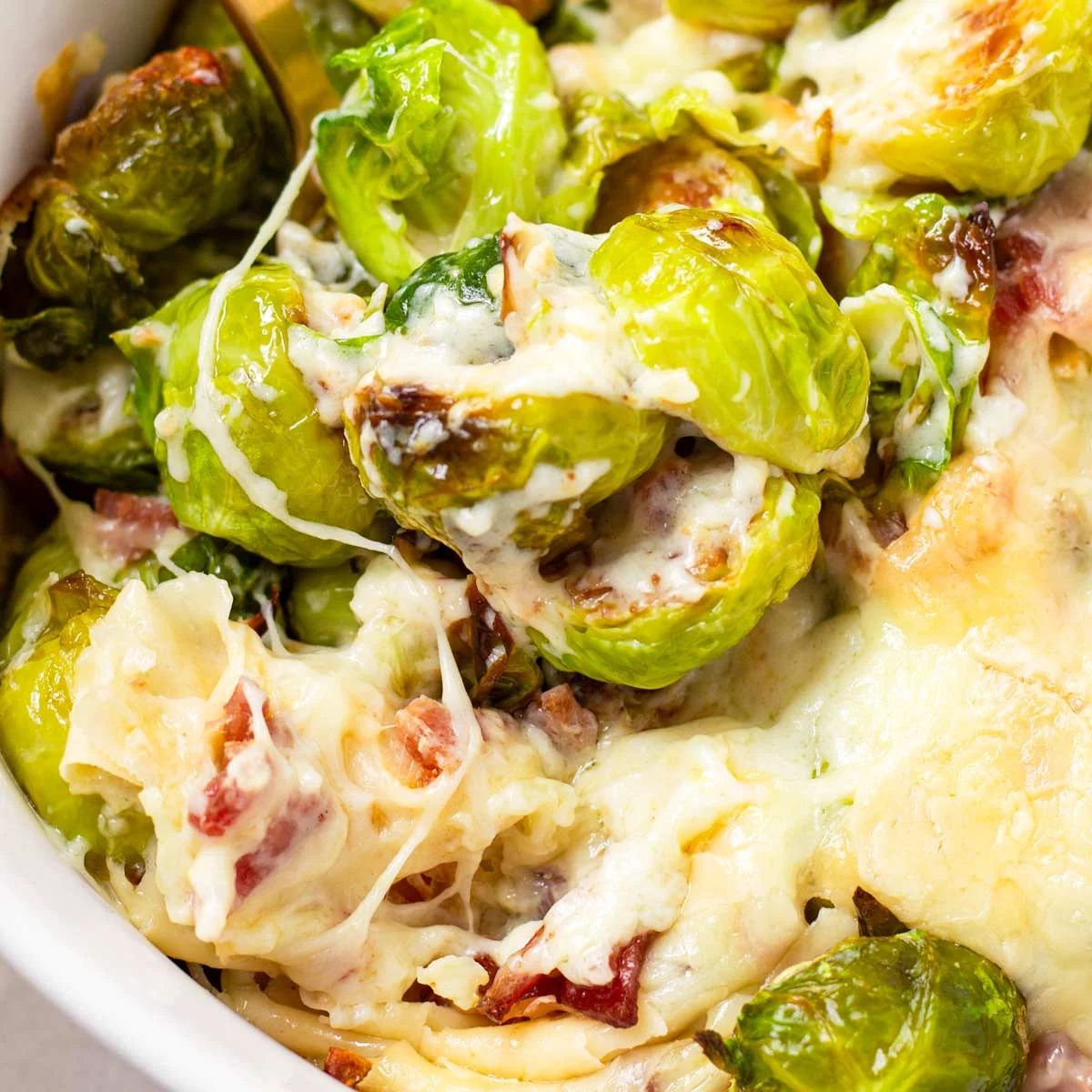 Cheesy Brussels Sprouts Gratin