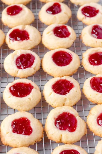 Raspberry Thumbprint Cookies