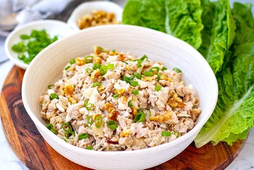 Creamy Chicken Mushroom Salad 'Sherlock' (Keto, Paleo, Whole30)