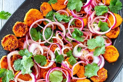 Sweet Potato Salad With Pickled Onions & Coriander
