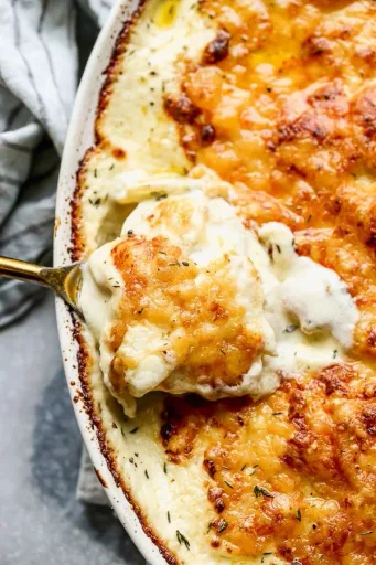 Receta de patatas dauphinoise con queso