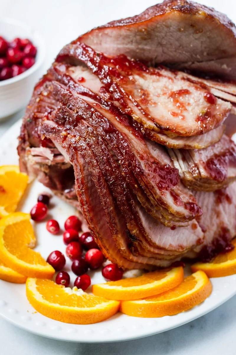 Cranberry Orange Glazed Ham