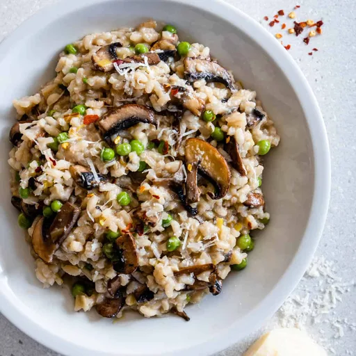 Mushroom and Pea Risotto