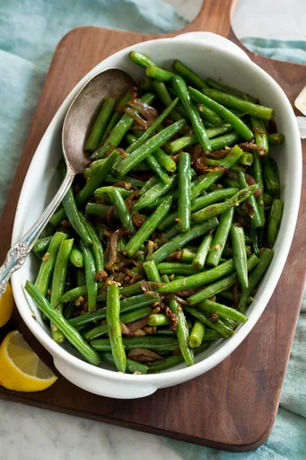 Judías verdes salteadas