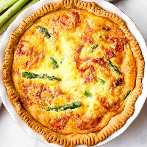 Quiche de espárragos con jamón serrano