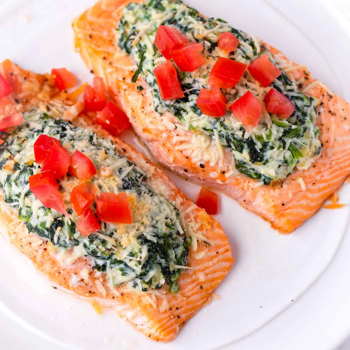 Salmon Florentine (Spinach Stuffed Salmon)