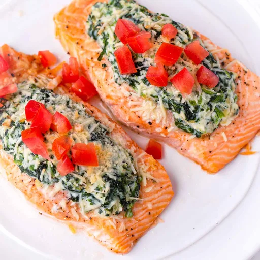 Salmon Florentine (Spinach Stuffed Salmon)