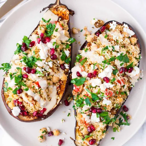 Berenjenas rellenas al estilo mediterráneo (vegetarianas)