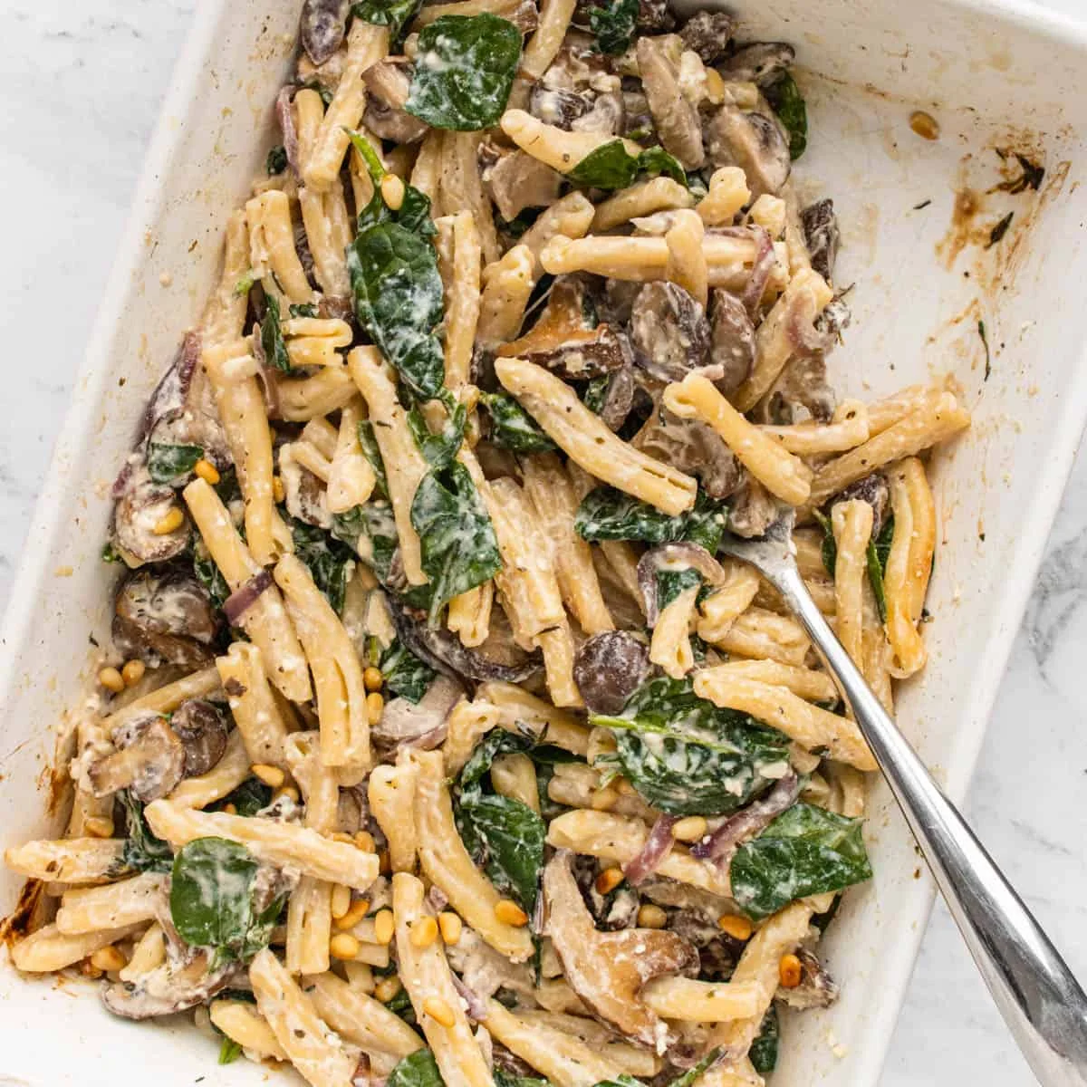 Baked Feta Pasta with Mushrooms