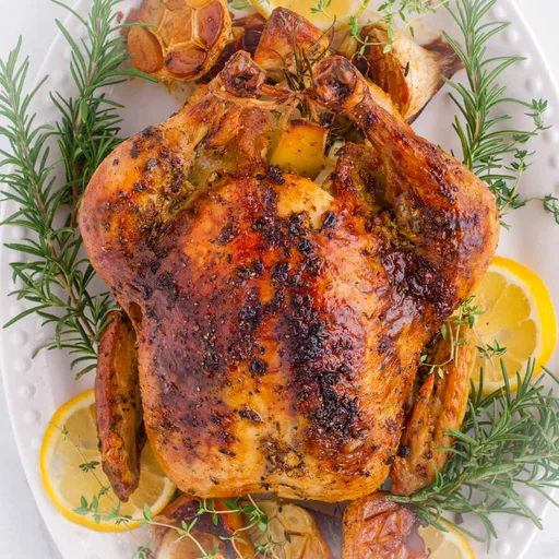 Pollo asado a las hierbas y limón