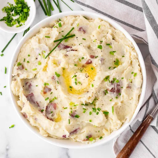 Puré de patatas con piel roja