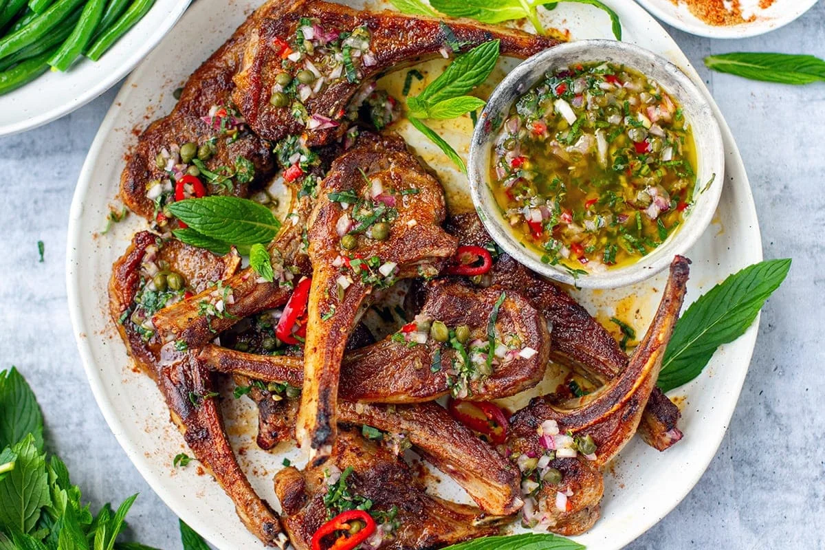 Lamb Chops With Mint Vinaigrette